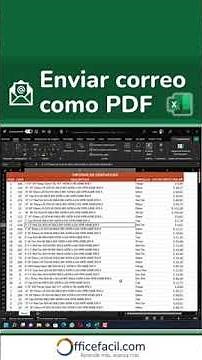 Enviar #PDF desde #Excel por correo 📧