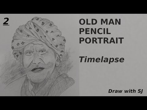 Draw with SJ | Realistic Pencil Portrait of an Old Man | Timelapse