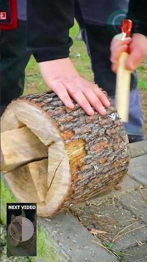 Turning a log into a cozy birdhouse #diy #log #birdhouse