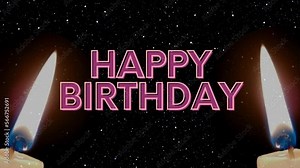 Happy Birthday animations with candles