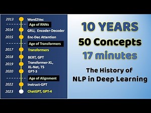 10 years of NLP history explained in 50 concepts | From Word2Vec, RNNs to GPT