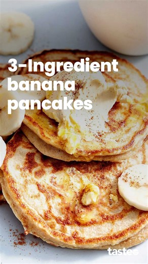 17K views · 43 reactions | Overripe bananas? Make these better-for-you pancakes in just 10 minutes. All you need is banana, egg and flour for a naturally sweet breakfast that’s simple enough for weekdays! If you’d like this recipe, Google ‘Taste 3-Ingredient banana pancakes’. #bananarecipes #healthypancakes #proteinpancakes #easypancakes | Taste.com.au | Facebook