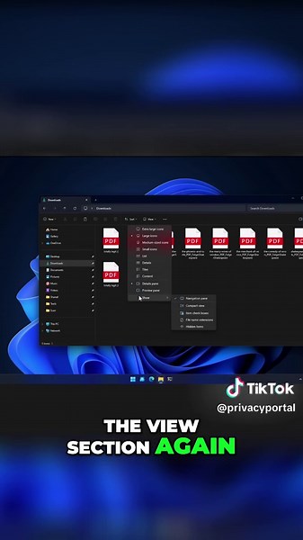Enable file extensions! Huge security boost. Most malware victims are tricked by fake PDFs. A simple tweak = millions saved. #CyberSecurity #PrivacyTips #InfoSec #TechHacks