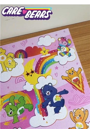 Puzzle therapy, but make it colorful 😍 Featuring Care Bears™ @PieceRelax #CareBears #PieceRelax #CareBearPuzzle #PuzzleTime colorful puzzle, cutest puzzles, care bear collection, nostalgia, cozy hobbies, color therapy