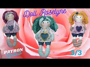 couture des vêtements de la poupée de chiffon Doll Roselyne Fri.ousse, boneca de pano rag doll maker