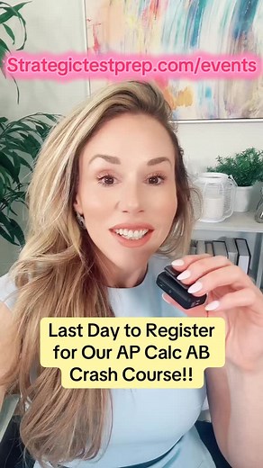 Today is the last day to register for our AP Calc AB Crash Course! 🏃‍♀️💨👉🏻Strategictestprep.com/events #apcalc #collegeadmissions #apcalculus #fyp #foryou #satprep | Strategic Test Prep