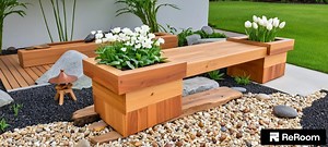DIY Planter Bench Plans: Modern Garden Seating (PDF Download) - Etsy