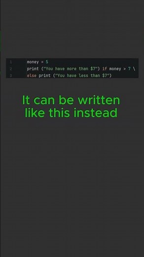 Do you know about the other way to write an if- else statement? #coding #python #bettercoding