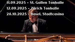 St. Gallen, Zürich, Basel ‼ Greg Niemczuk - „Die späten Meisterwerke von Frédéric Chopin – Musik und Wort“. Tonhalle St.Gallen (19:30) - 11. September 2025 Tonhalle Zürich (19:30) - 12. September 2025 Stadtcasino Basel (17:00) - 26. Oktober 2025 Was für ein Abend erwartet Sie? Bereiten Sie sich auf ein außergewöhnliches Konzerterlebnis vor: Der gefeierte Chopin Interpret Grzegorz Niemczuk, gefeierter als „das moderne Echo Chopins“ laut japanischer Kritik, entführt Sie in eine Welt aus Klang, Ges