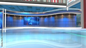 3D Virtual Studio Set Background Stock Video