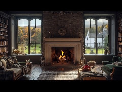 🔥 Cozy Fireplace Ambience in Welsh Countryside House | Reading & Study Atmosphere | No Ads 📚