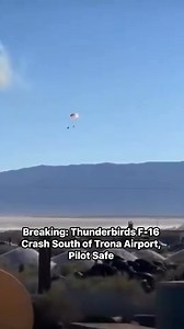 Reports indicate that a U.S. Air Force F-16C Fighting Falcon from the Thunderbirds demonstration squadron has crashed south of Trona Airport near Death Valley, California. The pilot successfully ejected and sustained only minor injuries. He has been transported to a hospital in Ridgecrest for evaluation. - #F16C #USAF #Thunderbirds #Crash | Aviation Mafia