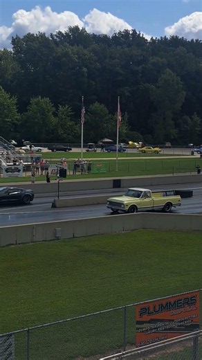 Corvette vs Classic Truck — Vette Didn’t Just Win… It Erased Him #dragracing #chevypower