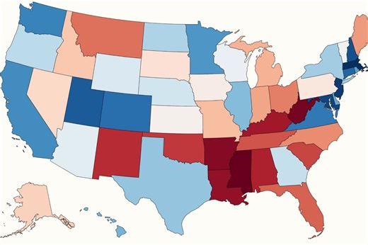 Map Shows States Where People Spending More on Groceries