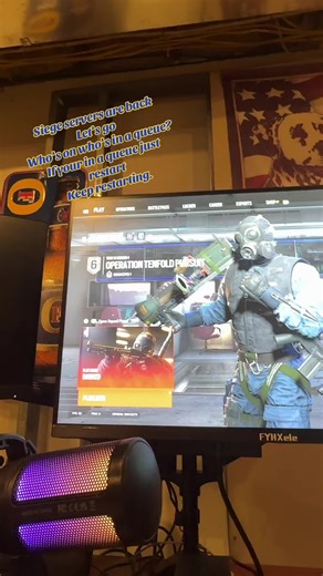 Siege servers are back let’s go everyone try now if you can’t get in just restart multiple times let’s go. I can finally play @Pug R6 @Twitch: MVPKeithttv @the mighty grizzly @NBAFROSTYYY @Royal Penguinxx @blissfulreina @Fringe #r6 #fyp #r6xclipen #jynxzi #r6siege