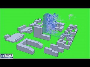 Wind flow simulation around high-rise building with Large Eddy Simulation (LES)