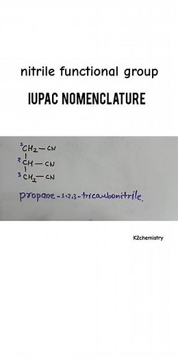 IUPAC Nomenclature of nitrile functional group l #iupacnomenclatureoforganicchemistry i