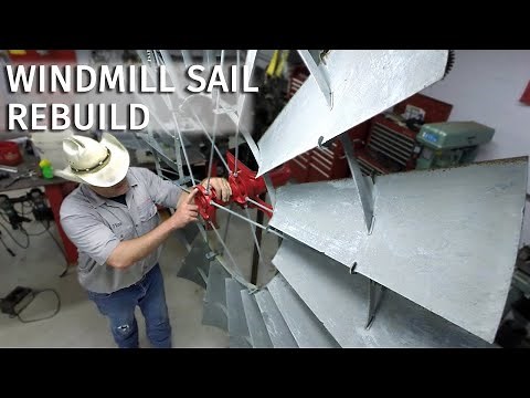 Vintage Aermotor Windmill Restoration Ep 6: Wheel and Sails Rebuild, Refurbishing the Tail Vane Logo