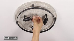 LNC 13.5 in. 3-Light Gold Drum Flush Mount Light Modern Circle Ceiling Light with Clear Seedy Glass Shade for Entry Kitchen EB22IYHD14203G7