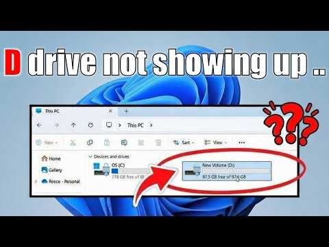 How to fix d drive not showing up windows 11