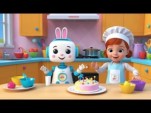 Pat a Cake Robot Baker 🤖🥞🎶 | 3D Animated Nursery Rhyme for Kids | Fun Baking Adventure