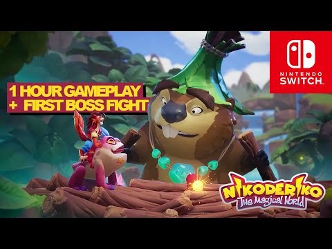 Nikoderiko: The Magical World - First Boss Fight - Switch Gameplay