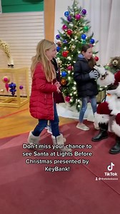 See Santa at Lights Before Christmas presented by KeyBank until December 23 in the North Star Trading Post gift shop! 🎅✨ Reserve tickets at https://www.toledozoo.org/lights | The Toledo Zoo