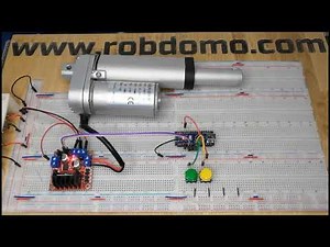Vérin électrique actionné par impulsion avec 2 boutons (sortir, rentrer) avec L298N + Arduino Nano