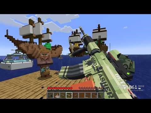 Fisherman Villager Hired Me to Rob Pillager Ship with Modern Weapons! 🚢💥