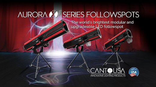 Canto USA's Aurora X1 Series Followspots