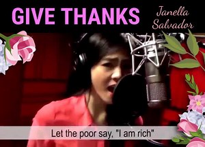 GIVE THANKS (Janella Salvador) Chords: https://bit.ly/2KlrNZa Give thanks to the Lord, for he is good; his love endures forever. (1 Chronicles 16:34) Subscribe: https://bit.ly/38G0Mxl | Praise and Worship