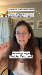 This is my sneaky way of interrupting a toddler tantrum when they are around 16 to 18 months old. I do not recommend this all the time however if a tantrum has gone on for a long time and it’s a very young toddler this would be my approach from my experience. I would be nearby (not looking at them or inviting them over) and would start reading their favorite book out loud. The idea is that your activity will eventually grab their interest more than the tantrum. This is called indirect redirectio