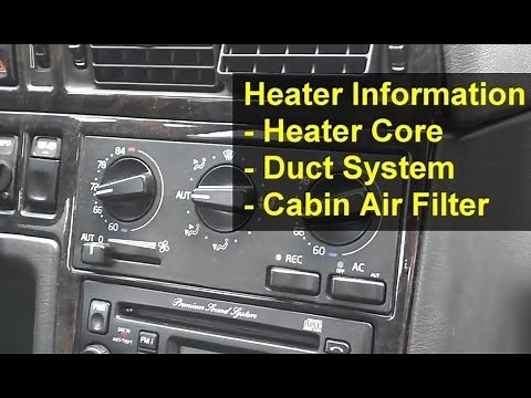 Full flow heater core, air flow, duct system operation, Volvo 850, S70, V70, etc. - Auto Info Series