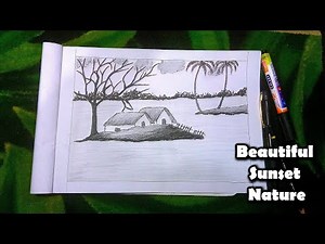 Beautiful Nature Drawing | Pencil Sketch Art | Relaxing Scenery Drawing for Beginners