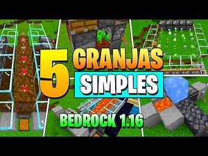 Minecraft Bedrock: 5 GRANJAS SIMPLES 1.16 🔥 #5 | Minecraft Bedrock (PE, XBOX, PS4, SWITCH, WIN10)