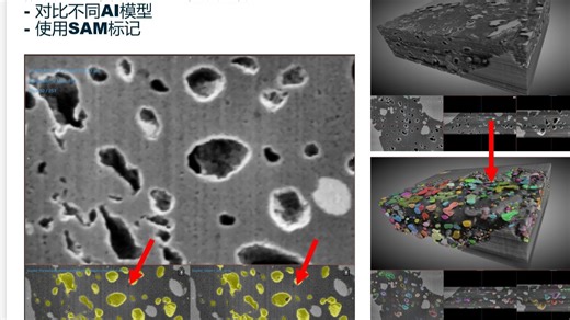 【Dragonfly2025教程】41 短暂训练对比2种AI模型 最后选用Dragonfly预训练AI机构分割FIB页岩孔隙 （标记用SAM）