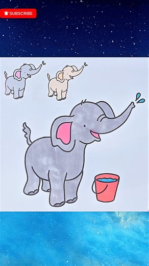 Coloring a Cute Elephant with Markers 🐘🎨 | Fun & Relaxing Coloring