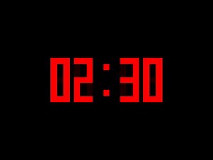 2 Minutes and 30 Seconds Countdown Timer with Alarm & Chapters - Digital Display - Red