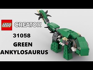 Lego Creator 31058 Green Ankylosaurus 3D Detail Step By Step Alternate Build Model