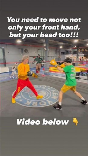 Coach Mike's Boxing School: Feint movements with the lead hand and body!!! #shorts