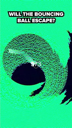 Can it escape? 🤔 #satisfyingvideo #physics #bouncingball