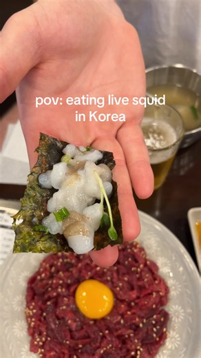 Experience Eating Live Squid at Gwangjang Market, Seoul