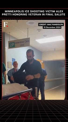Firstpost on Instagram: "#FirstpostNews: The man who was shot dead by federal agents in Minneapolis, intensive care nurse Alex Pretti, was captured on video in 2024 reading a final salute for veteran Terrance Lee Randolph, whom he cared for at the VA hospital in Minneapolis. The veteran’s son, Mac Randolph, recently shared the clip on social media to honor Pretti’s compassion and service. The phone video, obtained by the Associated Press, was taken in December 2024."