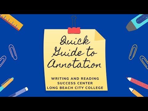 How to Annotate an Article