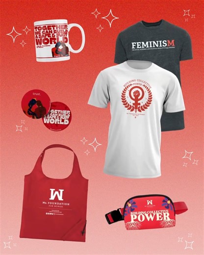 Our new merch store is officially LIVE! The new collection includes two T-shirts, a mug, a grocery tote, a crossbody bag, and stickers. Show your Ms. Foundation pride and support our work to invest in and strengthen women and gender-expansive people-led movements—every purchase is a donation. Shop now: https://forwomen-org-shop.myshopify.com/ | Ms. Foundation for Women