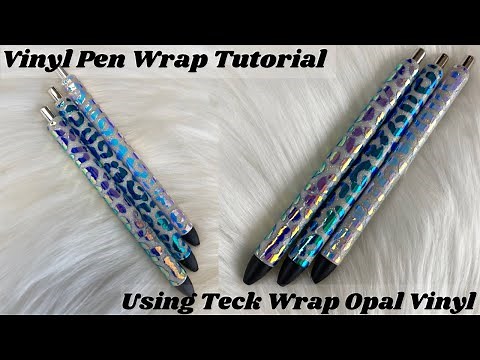 Vinyl Pen Wrap Tutorial | Teck Wrap Opal Vinyl | Cricut DIY