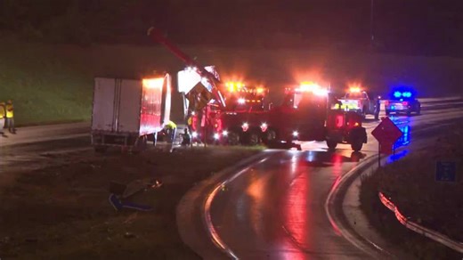 8 semi-trucks crash on local interstate