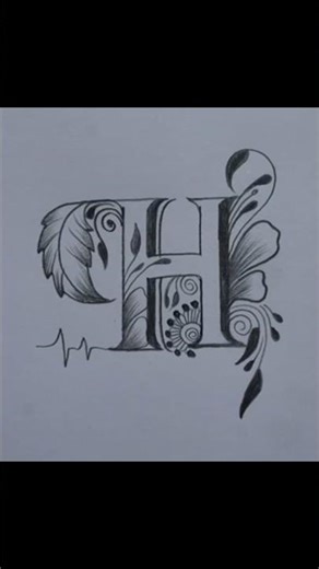 alphabet drawing// letter H