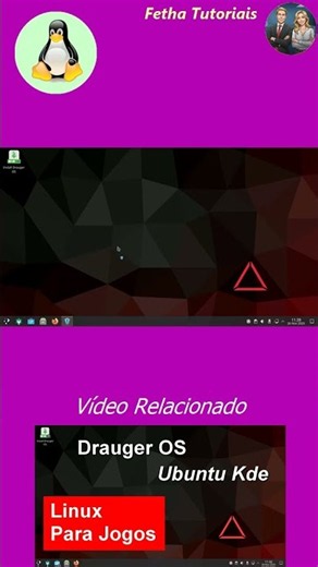 Drauger OS distro Linux base Ubuntu com foco em Jogos e desempenho. Menu 1