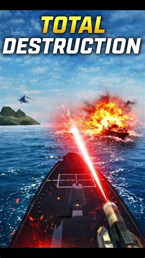 Warship Destroys Everything in 20 Seconds | Insane Naval Combat Gameplay